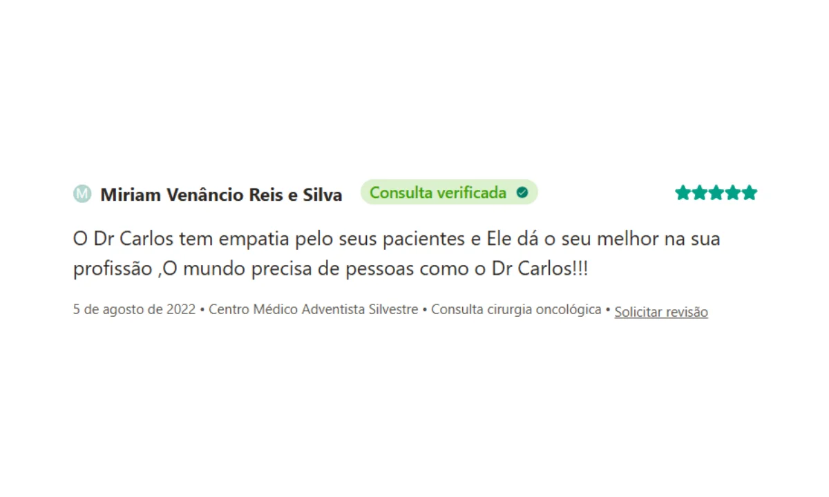 Avaliação de paciente no Google · 06